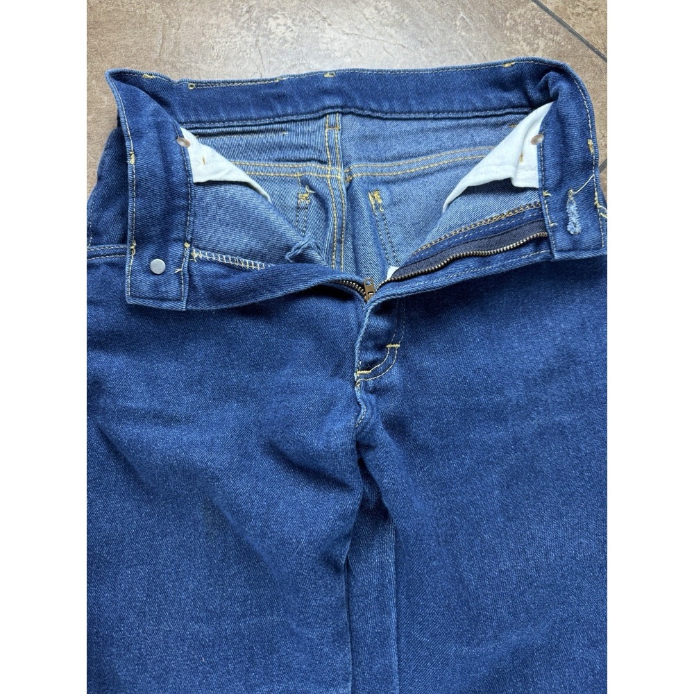 Vintage Lee Women's Dark Blue Jeans Size 9 Straight Leg Made in USA Denim - Picture 3 of 9